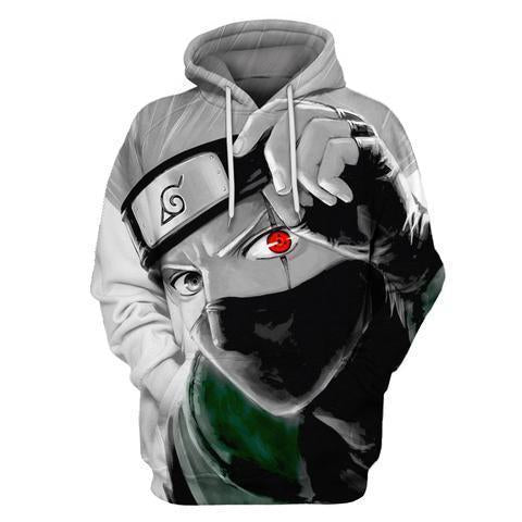 Naruto Hoodie - Kakashi 3D Hoodie - Jacket