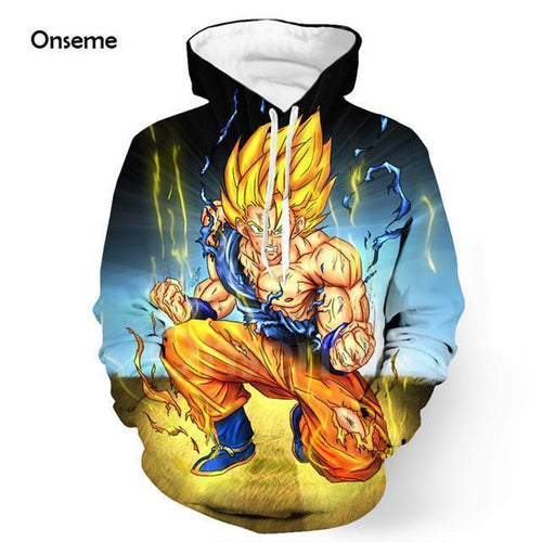 Dragon Ball Z Hoodie - Goku 3D Saiyan Hoodie