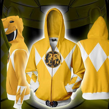 Load image into Gallery viewer, POWER RANGERS - YELLOW RANGER ZIP UP HOODIE - POWER RANGERS HOODIE