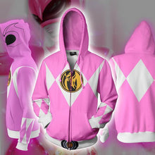 Load image into Gallery viewer, POWER RANGERS - PINK RANGER ZIP UP HOODIE - POWER RANGERS HOODIE