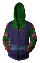 Load image into Gallery viewer, Piccolo Zip Up Hoodie - DBZ Hoodies