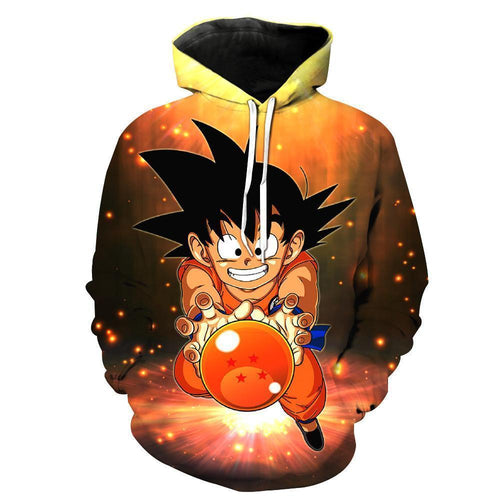 Dragon Ball Z Hoodie - Kid Goku 3D Hoodie - DBZ Hoodie