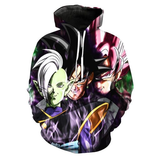 Dragon Ball Super Z Hoodie - Black Goku & Zamasu 3D Hoodie