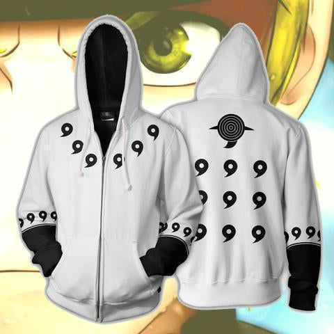 NARUTO HOODIE - MADARA SIX PATHS ZIP UP HOODIE - JACKET