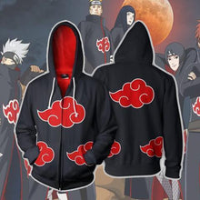 Load image into Gallery viewer, NARUTO HOODIE - AKATSUKI ZIP UP HOODIE - JACKET