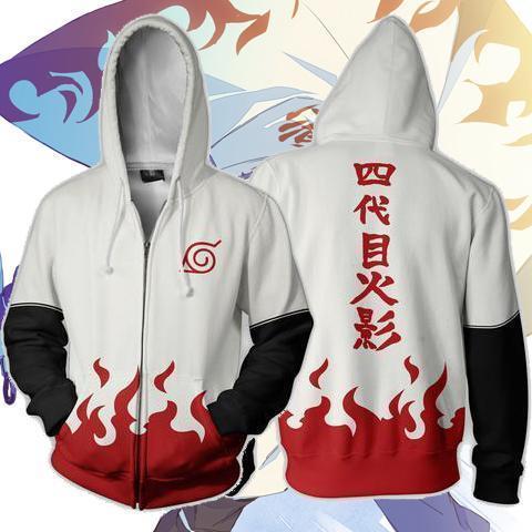 NARUTO HOODIE - MINATO NAMIZAKE ZIP UP HOODIE
