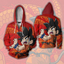 Load image into Gallery viewer, Kid Goku Hoodie - Goku Action Zip Up Jacket