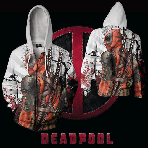 Dead Pool Action Hoodie - Dead Pool Zip Up Jacket