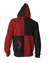 Load image into Gallery viewer, Harley Quinn Hoodie - Comic Harley Quinn Zip Up Jacket