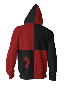 Harley Quinn Hoodie - Comic Harley Quinn Zip Up Jacket
