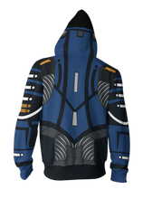 Load image into Gallery viewer, Mass Effect Garrus Vakarian Zip-up Hoodie - Latest 3D Garrus Vakarian Hoodie