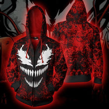 Load image into Gallery viewer, Spider Man Venom Zip-up Hoodie - Latest 3D Spider Man Hoodie