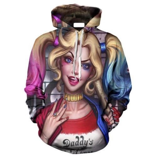 Cartoon Harley Quinn 3D Hoodie