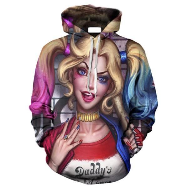 Cartoon Harley Quinn 3D Hoodie
