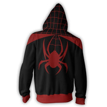 Load image into Gallery viewer, ULTIMATE SPIDER-MAN MILES MORALES - ZIP UP HOODIE - 3D HOODIE