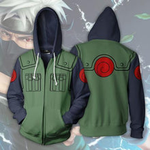 Load image into Gallery viewer, Naruto Hoodie - Kakashi Zip Up Hoodie - Jacket