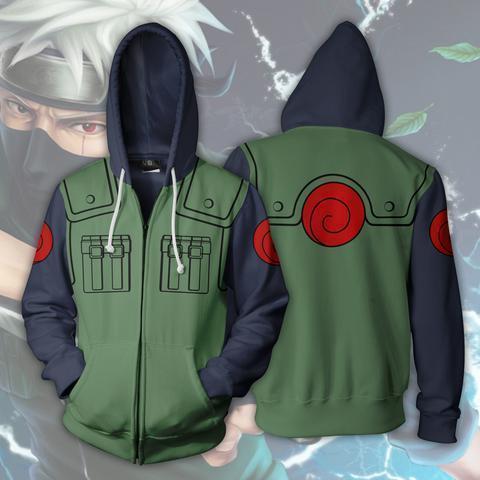 Naruto Hoodie - Kakashi Zip Up Hoodie - Jacket