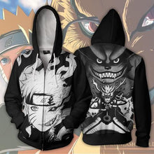 Load image into Gallery viewer, Naruto Kurama Hoodie - Zip Up Jacket