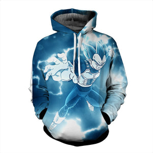 Dragon Ball Super Hoodie - Vegeta SSJ Blue God 3D Hoodie