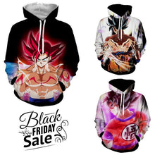 Load image into Gallery viewer, Black Friday Dragon ball Z Super Deal 4 | Three In One 3D Hoodie Package