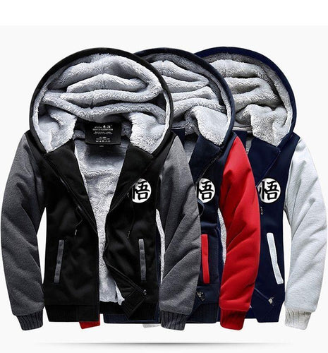 GOKU TRAINING SYMBOL - FLEECE ZIP-UP JACKET HOODIE
