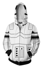 Load image into Gallery viewer, STAR WARS Storm trooper Zip-up Hoodie - Latest 3D Storm trooper Hoodie