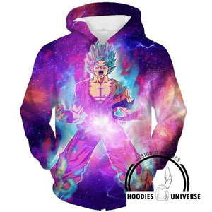 Dragon Ball Super Hoodie - Goku SSJ Blue Power-Up Hoodie