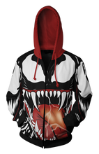 Load image into Gallery viewer, Venom Zip Up Hoodie - Spiderman hoodie