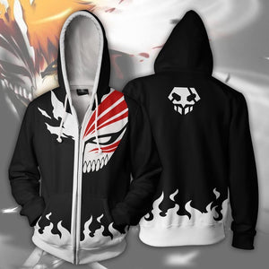 BLEACH HOLLOW ICHIGO KUROSAKI ZIP UP HOODIE