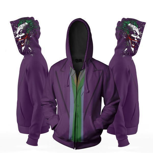 Joker Hoodie - Batman Hoodie - Zip Up Jacket