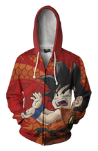 Load image into Gallery viewer, Kid Goku Hoodie - Goku Action Zip Up Jacket