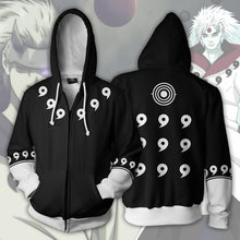 Load image into Gallery viewer, Naruto Hoodie - Madara Six Paths Black Hoodie - Zip Up Jacket