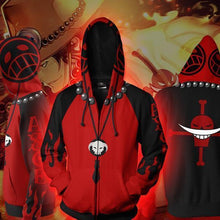Load image into Gallery viewer, Portgas D. Ace Zip Up Hoodie - One piece Hoodies