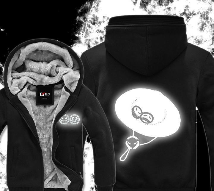 Luminous Fluorescence One Piece Hoodie - Winter Hoodies - Portgas D Ace