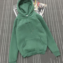 Load image into Gallery viewer, Fleece Oh Yes Letter Harajuku Print Pullover Thick Loose Women Hoodies Sweatshirts Female Casual Coat