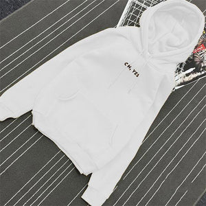 Fleece Oh Yes Letter Harajuku Print Pullover Thick Loose Women Hoodies Sweatshirts Female Casual Coat