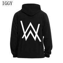 Load image into Gallery viewer, IGGY Winter Fleece Sweatshirt Alan Walker Faded Hoodie Men Sign Printing Hip hop Rock Star sweatshirt Fleece Band Hoodies Men