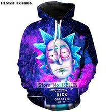 Load image into Gallery viewer, PLstar Cosmos Brand clothing 2018 New Fashion 3D Hoodies cartoon rick and morty 3D Print Men Women hooded sweatshirt Pullovers