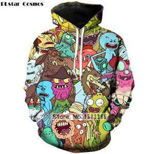 Load image into Gallery viewer, PLstar Cosmos Brand clothing 2018 New Fashion 3D Hoodies cartoon rick and morty 3D Print Men Women hooded sweatshirt Pullovers