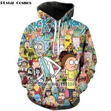 Load image into Gallery viewer, PLstar Cosmos Brand clothing 2018 New Fashion 3D Hoodies cartoon rick and morty 3D Print Men Women hooded sweatshirt Pullovers