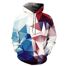 Load image into Gallery viewer, Mr.1991INC Fashion 3d Hooded sweatshirt Colorful triangle combination print Men/Women Space Galaxy pullover Hoodies Sweatshirts
