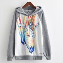 Load image into Gallery viewer, MITTELMEER 2018 Autumn winter Harajuku printed Hooded Sweatshirt printing cartoon Unicorn owl cat Hoodies girls women Christmas