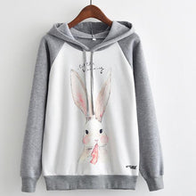 Load image into Gallery viewer, MITTELMEER 2018 Autumn winter Harajuku printed Hooded Sweatshirt printing cartoon Unicorn owl cat Hoodies girls women Christmas