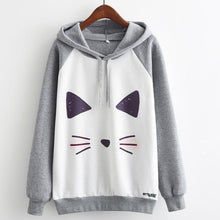 Load image into Gallery viewer, MITTELMEER 2018 Autumn winter Harajuku printed Hooded Sweatshirt printing cartoon Unicorn owl cat Hoodies girls women Christmas