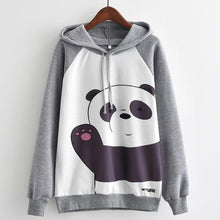 Load image into Gallery viewer, MITTELMEER 2018 Autumn winter Harajuku printed Hooded Sweatshirt printing cartoon Unicorn owl cat Hoodies girls women Christmas