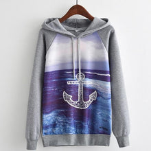 Load image into Gallery viewer, MITTELMEER 2018 Autumn winter Harajuku printed Hooded Sweatshirt printing cartoon Unicorn owl cat Hoodies girls women Christmas