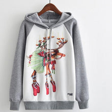 Load image into Gallery viewer, MITTELMEER 2018 Autumn winter Harajuku printed Hooded Sweatshirt printing cartoon Unicorn owl cat Hoodies girls women Christmas