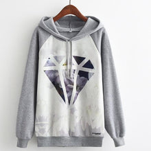 Load image into Gallery viewer, MITTELMEER 2018 Autumn winter Harajuku printed Hooded Sweatshirt printing cartoon Unicorn owl cat Hoodies girls women Christmas