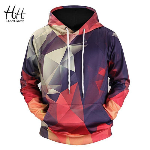 HanHent New Geometric Hoodies 3d Man Streetwear 2018 Fashion Hoody Men's Clothing Men 3d Sweatshirt Geeks Math 3d-hoodies HD0005