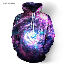 Load image into Gallery viewer, Varsanol Space Galaxy 3d Sweatshirts Men/Women Hoodies With Hat Print Stars Autumn Loose Hoody Thin Hooded Tops Hoody Outwear